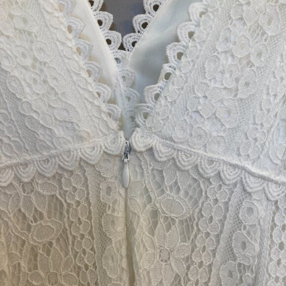 Lulu's Infinite Bliss Ivory Lace Backless Trumpet Maxi Dress S (tailored) - Picture 10 of 11